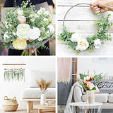 36Pcs Eucalyptus Stems Decor 14.1 Inch Artificial Eucalyptus Leaves Fake Greenery Branches For Wedding Centerpiece Flower Floral Arrangement Farmhouse Spring Home Decoration