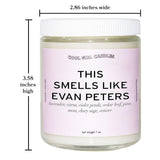 | This Smells Like Evan Peters Scented Candle | All Natural Coconut Soy Wax | The Best Strong Scented Candles For Home Fragrance | Clean Burning | Funny Gifts | 8.5 Fl Oz