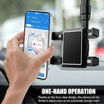 Rear View Mirror Phone Holder, 2023 Rotatable & Retractable Universal Mount