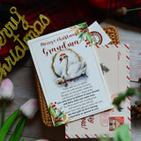 Christmas Card For Grandma, Grandmother Merry Xmas Greeting Card With Envelope And Seal, Christmas Gift For Grandmother From Granddaughter, Grandson, Kids