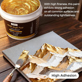 Metallic Gold Acrylic Paint, 33.8Oz/1000Ml Large Heavy Body Gold Acrylic Paint, Non Toxic, Non Fading, Rich Pigment Gold Leaf Paint For Metal, Wood, Canvas, Furniture, Handcrafts, Diy Decor