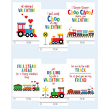 Happy Choo Choo Train Themed Valentines Day Card For Kids School Classroom Exchange (24 Included) Sharing Children Valentine'S Bright Happy