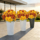 Faux Florals Plants 12 Mum Stems With 72 Silk Flowers, Fake Flowers Artificial Chrysanthemum Florals, For Rooms Outdoor Front Porch Planters Outside Pots Boxes