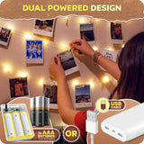 Photo Clips String Light - Warm White Fairy Lights With Clips For Hanging Pictures - Teen Girl Room Decor, Trendy Stuff - Birthday Gift For Any Year Old Tween Girls (100 Led, 33 Ft)