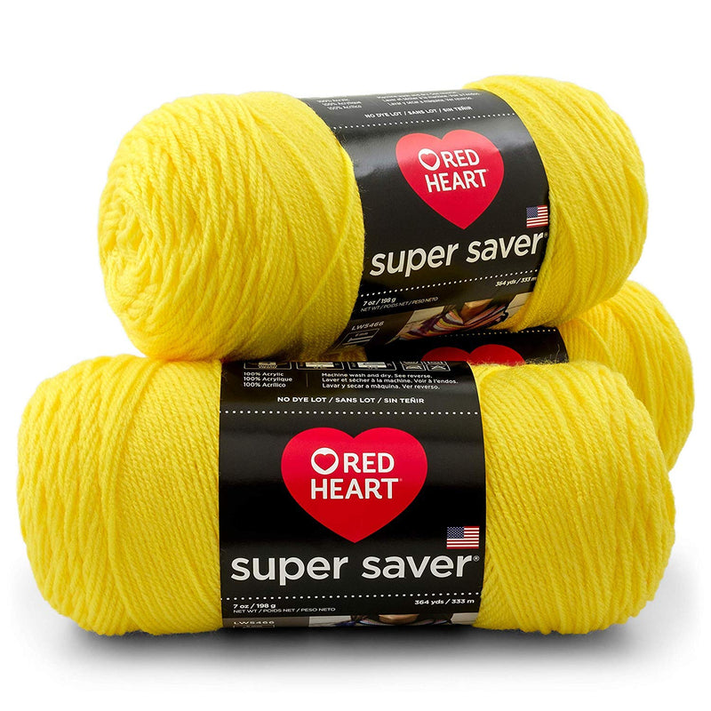 Super Saver Yarn (3-Pack) Bright Yellow E300-324