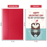 Cute Otter Valentine’S Day Card For Him Her, Romantic Valentine'S Day Gifts For Couple Spouse Partner Boyfriend Girlfriend