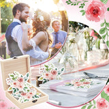 Rose 50 Pcs Floral Advice And Wishes Bridal Shower Cards For The Mr And Mrs Bridal Shower Games Cards With Advice And 1 Pack Keepsake Box For Guests Wedding Bride Groom Party Decorations