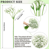 64 Pieces Artificial Flowers Plastic Baby Breath Flowers Faux Gypsophila Diy Floral Bouquets Arrangement Baby Breath Wedding Party Decoration For Party Home Office Garden Decor (White)