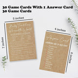 Kraft Paper Baby Shower Game, 30 Baby Traditions Around The World Game Cards With 1 Answer Card, For Baby Boy Or Girl, Gender Reveal, Baby Shower Game Activity, Party Favors And Decorations-14