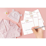Baby Shower Game Set, Favorite Family Tradition, Floral Party Games(1 Standing Sign + 20 Note Cards), Blush Pink Baby Shower/Gender Reveal Party/Bridal Shower/Wedding Favor Decorations(A02)