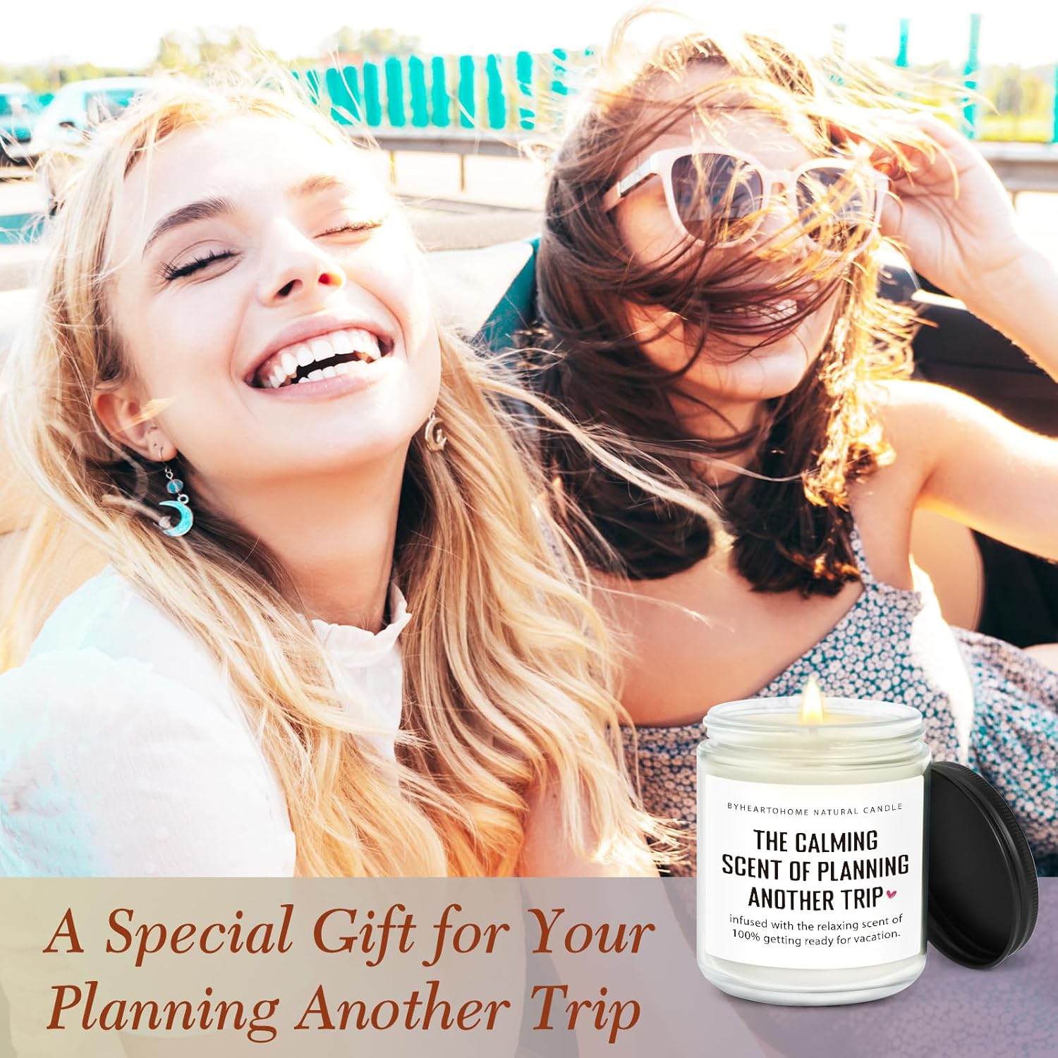 Travel Gifts For Women, Gifts For Travelers, Best Present For People Who Travel, Unique International Traveler Planner Vacation Retirement Present Candle For Women, Her, Couple, Friend