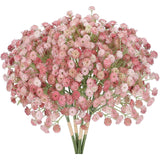 4Pcs Pink Flowers Fake Baby Breath Real Touch Pink Babys Breath Valentines Day Artificial Flowers For Diy Floral Arrangements Wedding Bridal Bouquet Party Home Decor