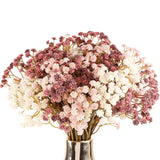 Baby Breath Flowers Artificial Bulk, 10Pcs Fake Gypsophila Plants Bouquets Flowers Real Touch Faux Babies Breath Arrangement For Home Wedding Party Vase Decoration Fall Pink