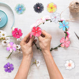 100Pcs Mini Flowers For Crafts Paper Flowers Small Fake Flower Mini Faux Flower Heads Artificial-Flower Heads Silk Daisy-Flower Embellishments 1.5 Inch For Diy Garland Home Wedding Party Decoration