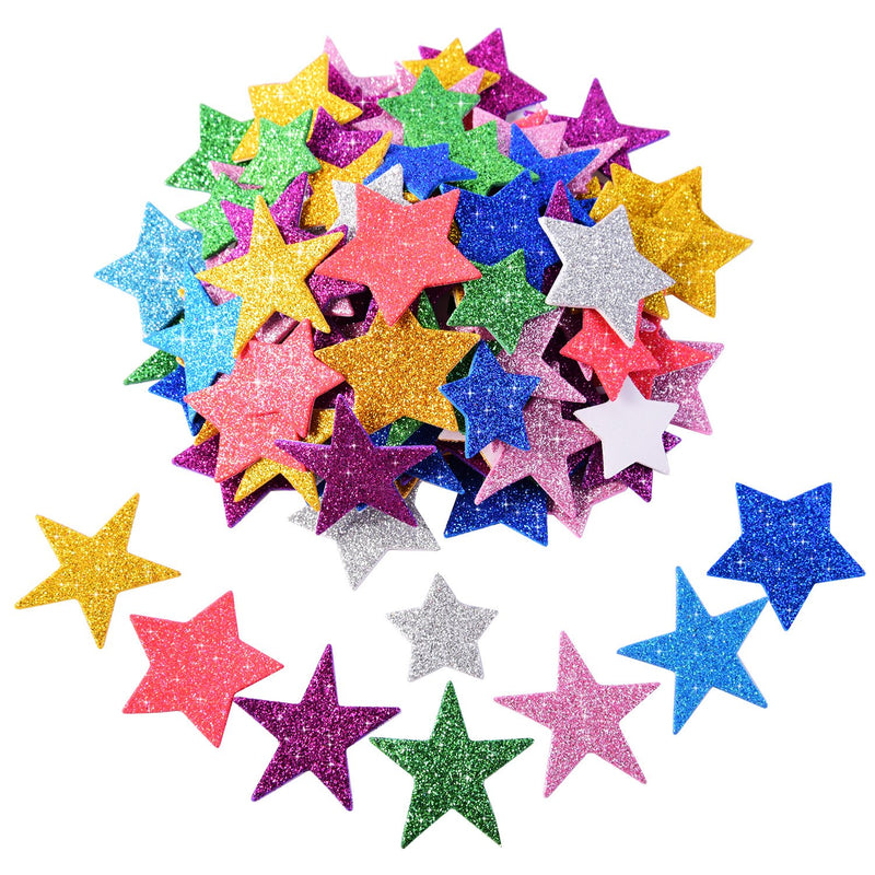 Glitter Foam Stickers Self-Adhesive Star Stickers For Birthday Graduation Part