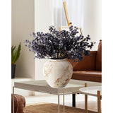 Fake Fall Flowers Artificial For Decoration Faux Indoor Real Touch Silk Babys Breath Floral Stems Home Boho Centerpieces Tables Vase Decor Dust Blue 12Pcs