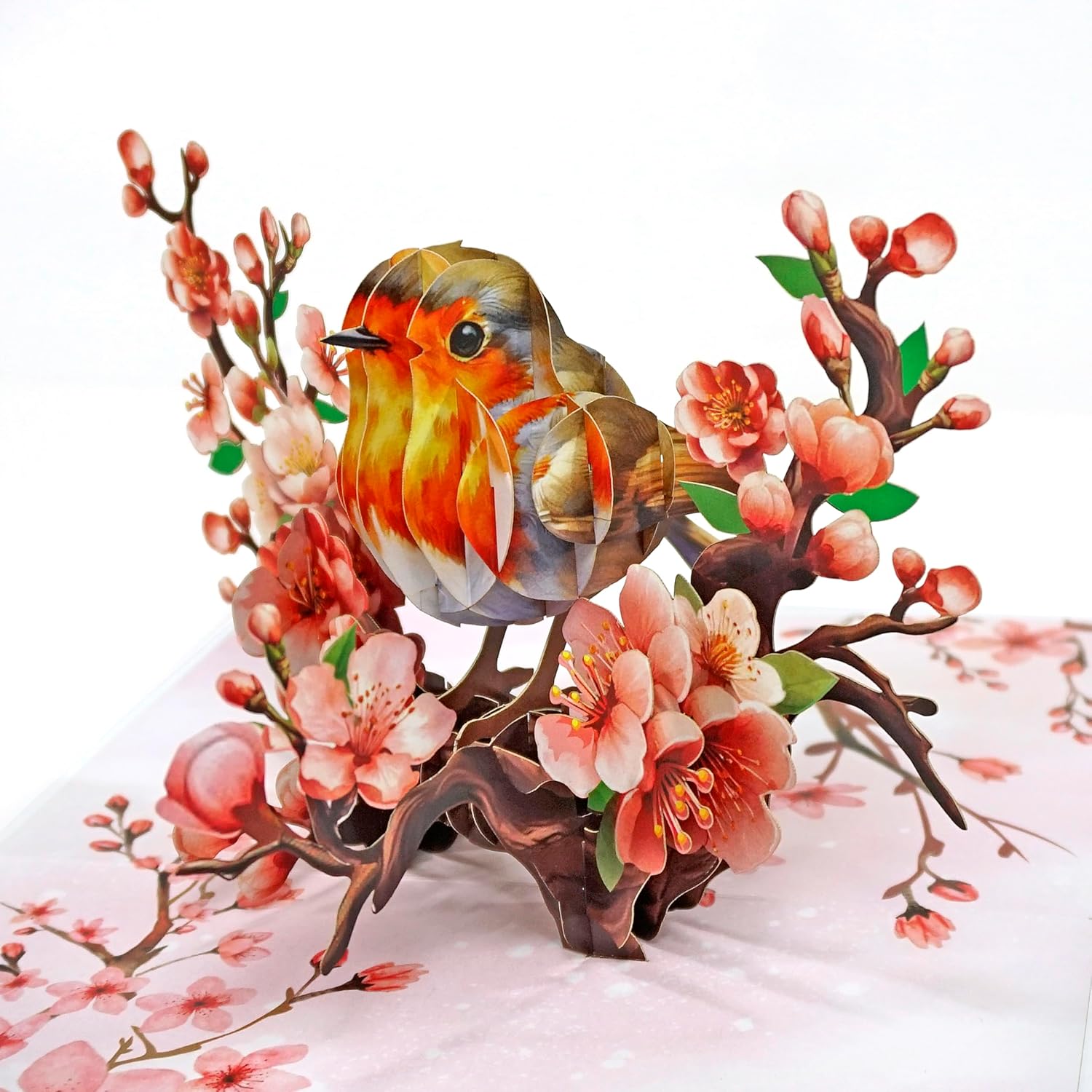 Cutpopup Robin Birthday Card Pop Up, Mothers Day, 3D Popup Greeting Card (Robin Cherry)