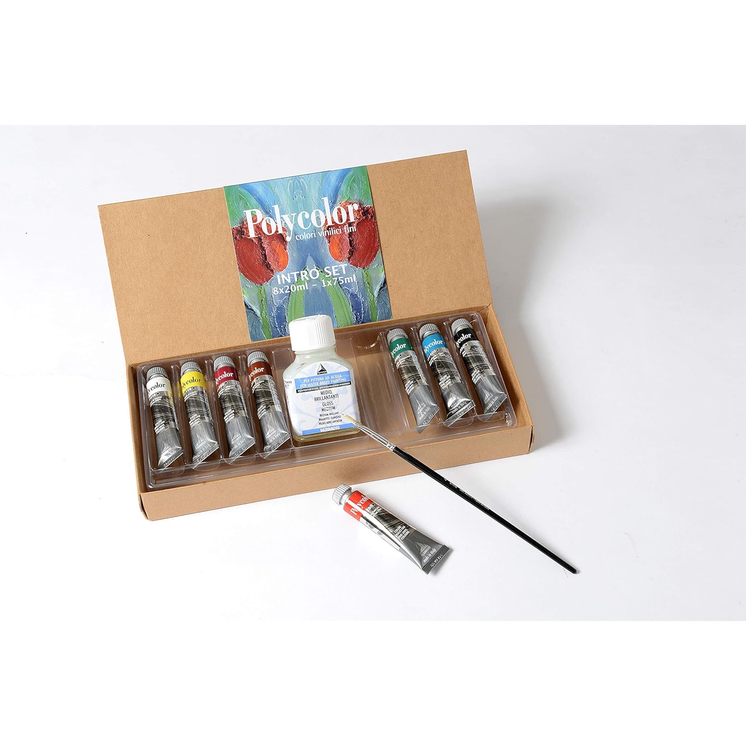 Maimeri Polycolor Vinyl Paints - Intro Set, Set of 8 Colors, 20 ml tubes