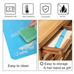 Extra Large Silicone Sheet For Crafts, Thick Silicone Jewelry Casting Mats, Nonstick Nonslip Silicon Mat For Epoxy Resin, Art Painting, Heat- Resistance Counter Mat (20"×27.9", Blue)