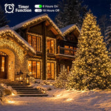 4 Pack Battery Operated Fairy Lights 16.4FT 50 LED Warm White Starry String Lights with Auto Timer Dark Green Copper Wire for Wedding Christmas Decor
