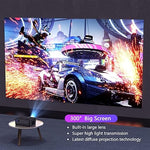 1080P Projector with 5G WiFi, Bluetooth, 18000LM, 4K, 300" Screen Included