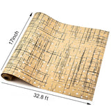 Kraft Gift Wrap Roll -17 Inch X 32.8 Feet -Metallic Silver Stars With Unique Irregular Plaid Gift Wrap Paper Design For Christmas, Holiday, Party, Celebration