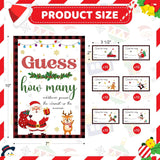 Christmas Games For Family Adults Office Large Groups Party, Xmas Guess How Many Game, Winter Families Classroom Activities With Guesses Cards - 60 Players (Xmas)