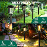 8 Pack Warm White Solar Pathway Lights Waterproof Auto On Off Garden Landscape Lights