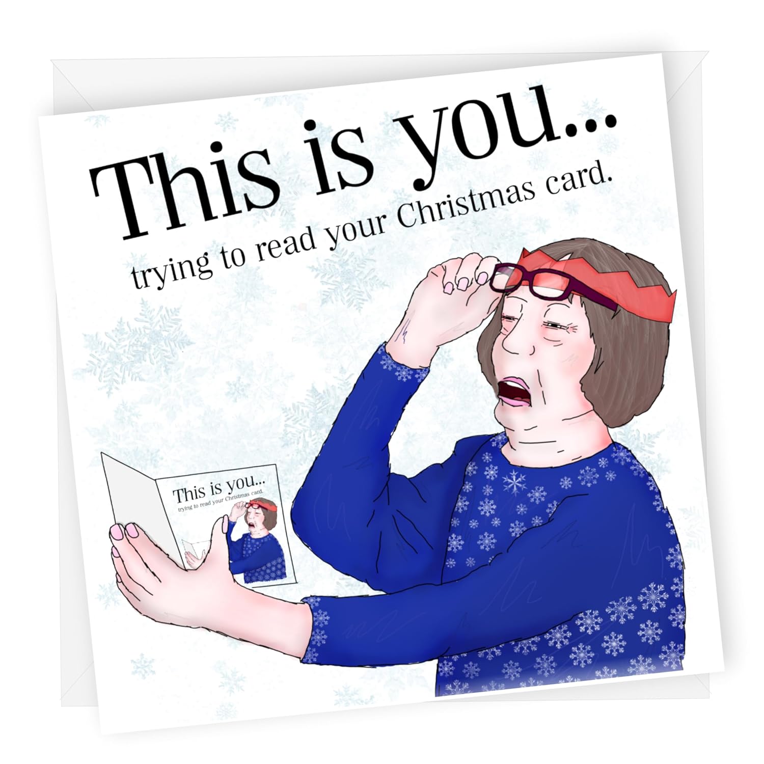 Funny Christmas Cards For Her, Bad Eyesight Card, Rude Christmas Card For Mum, Funny Cards, Cheeky Card Wife, Joke Card Mum, Funny Gift