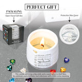 Pavilion - 11 oz Wax Reveal Candle, Natural Soy Wax Birthstone Candle, Jasmine Scented, Gemstone Candle with Crystal Inside, Birthday Gifts for Women, 1 Count (April)