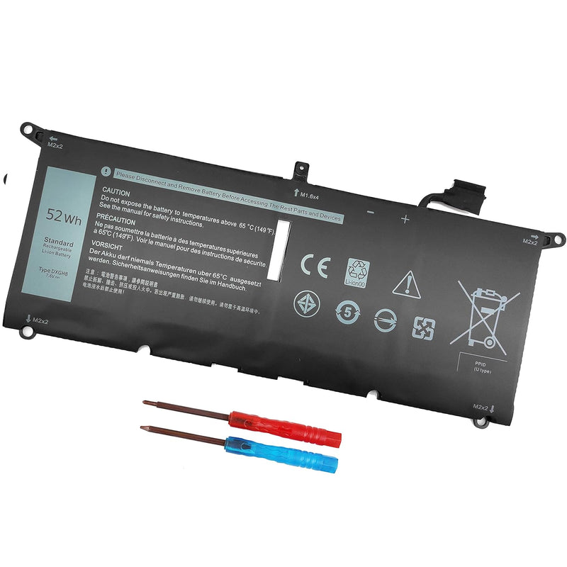 Dxgh8 7.6V 52Wh Battery For Dell Xps 13 9370 9380 2019 Inspiron 13 7390 7391 2