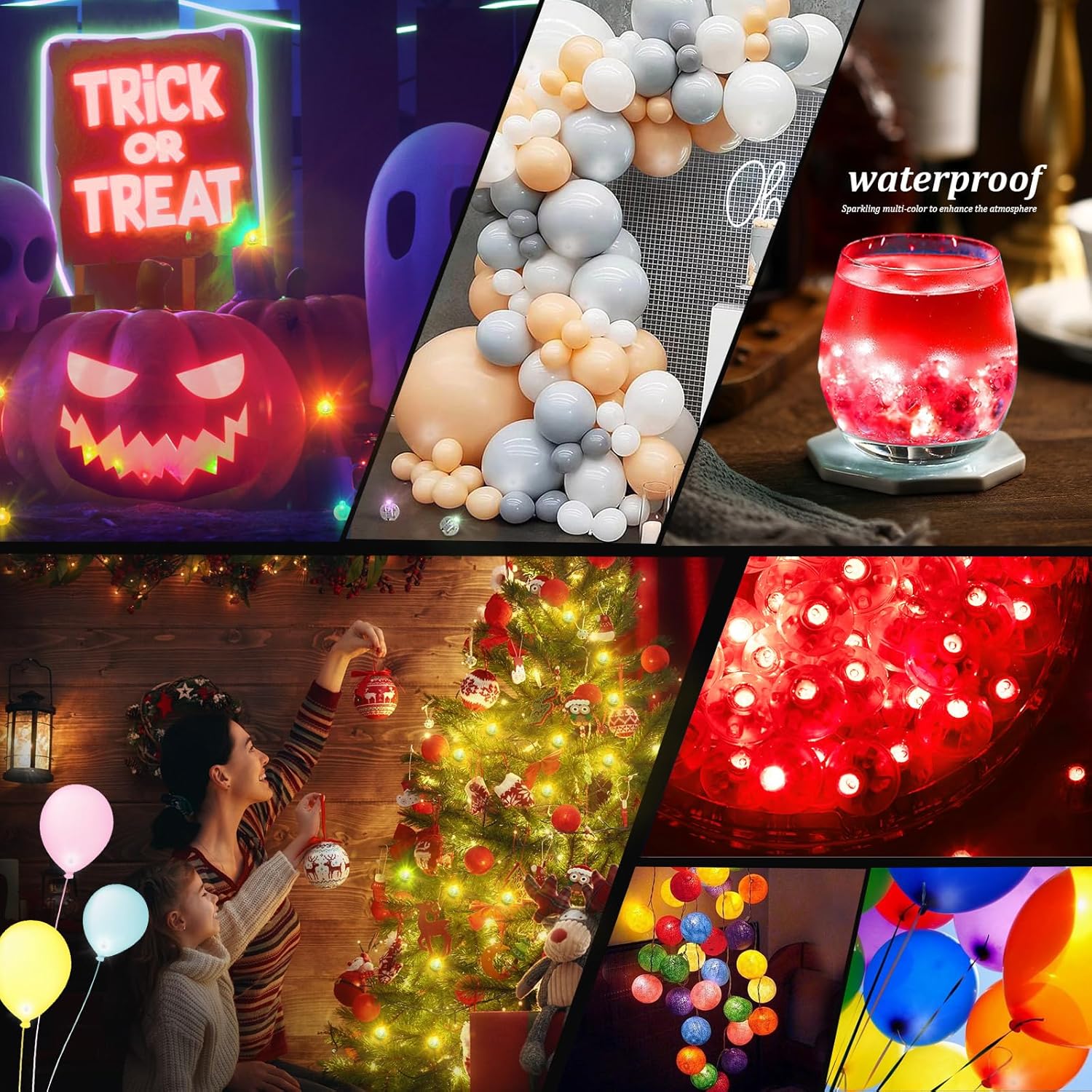 Red Led Balloon Lights, 100Pcs Mini Round Balls Lights Long Standby Time Flash Ball Lights For Balloon Paper Lantern Led