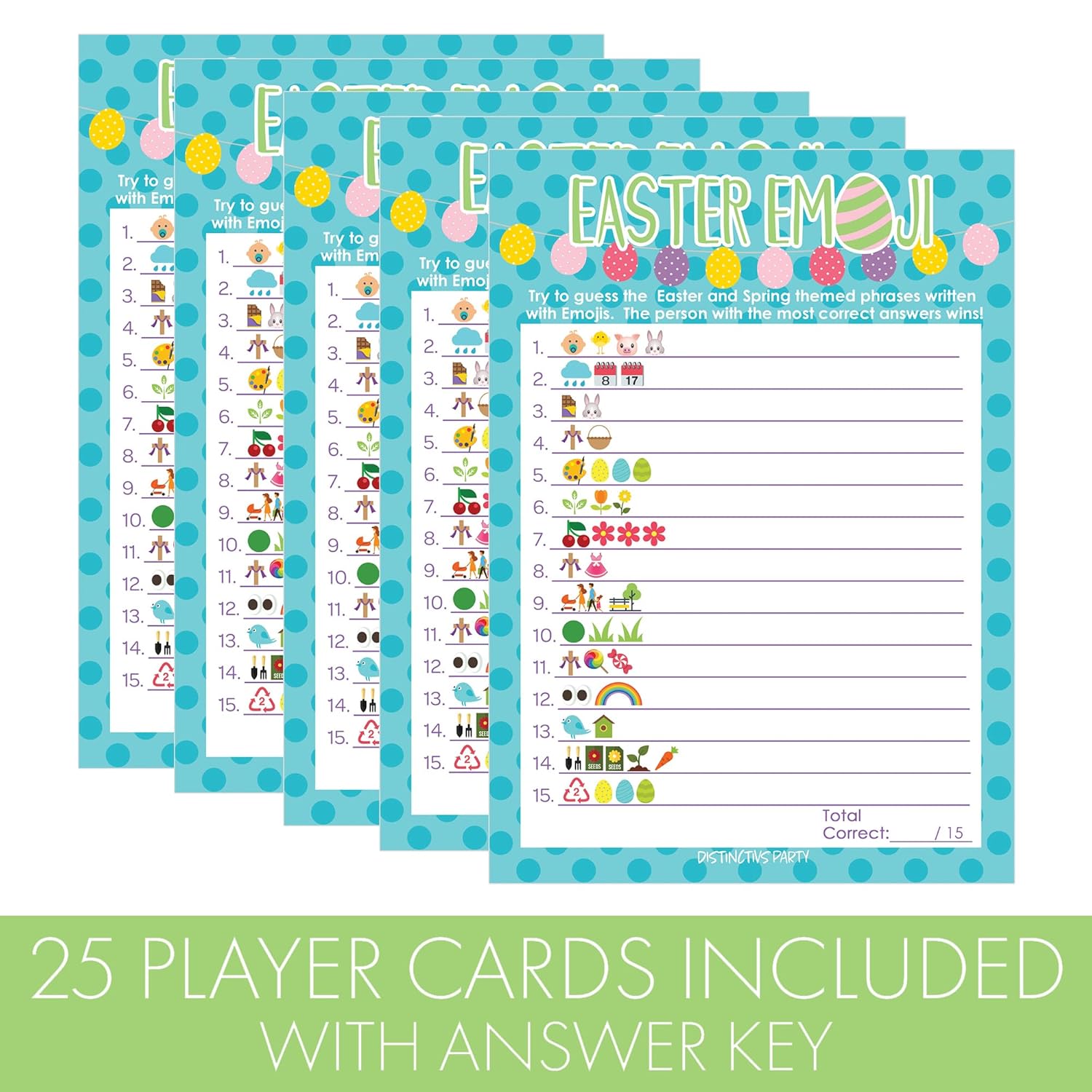 Easter Emoji Game For Kids – 25 Cards, Fun Classroom Activity For Easter Parties, Spring Events, And Egg Hunts
