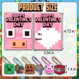 24-Pack Valentine'S Day Cards With Cute Keychains - Valentines Day Cards & Classroom Exchange Cards Set For Parties & Fun Gifts