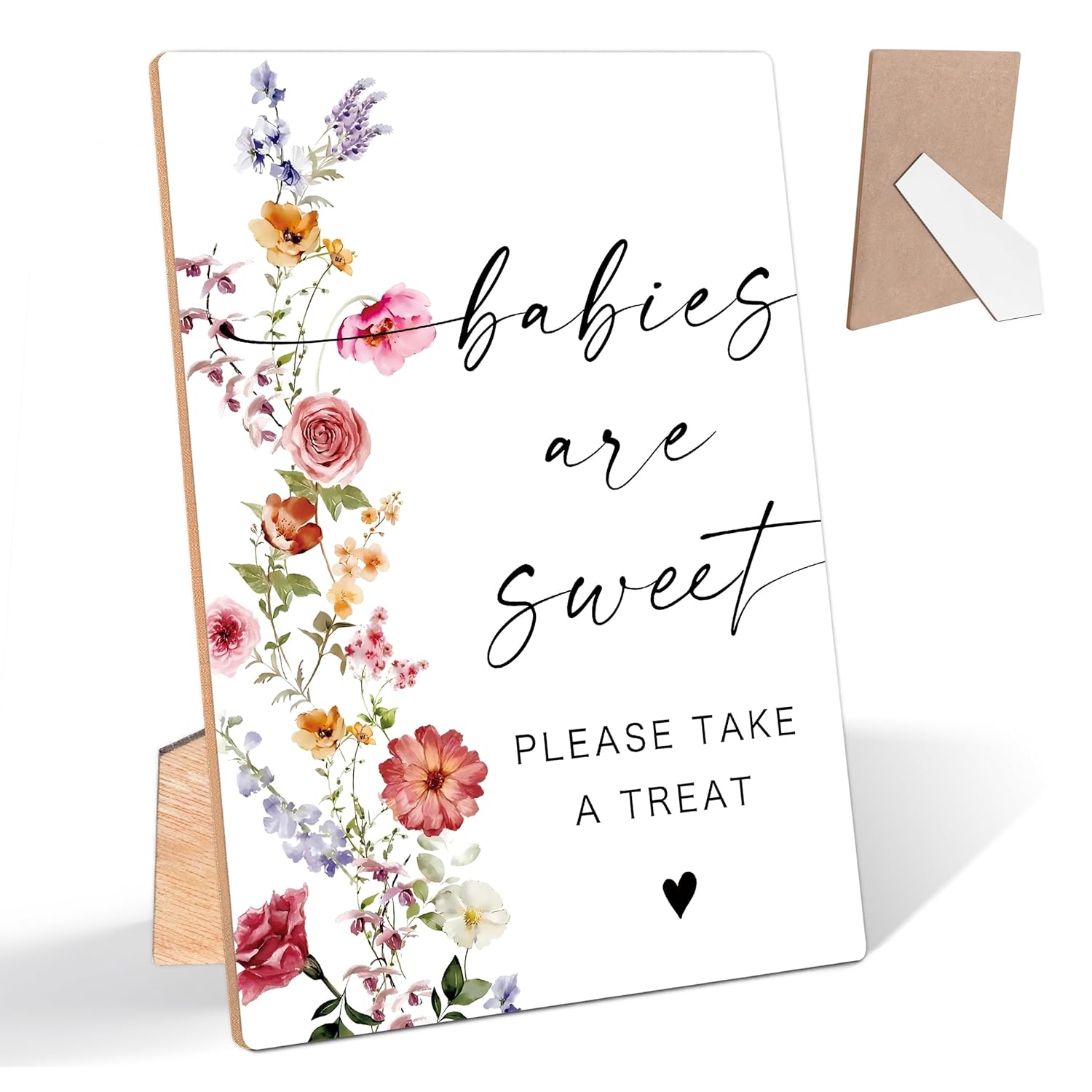 Babies Are Sweet Please Take A Treat Sign, Flower Theme Baby Shower Decorations, Gender Reveal Games Decorations, Newborn Announcement Party Decor Supplies, Gender Reveal Game Table Decor Supplies, 38