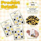 30 Sets Tic Tac Toe Board Inspirational Cards With Mini Star Bulk Gifts For Activities Party Favors(You'Re Tic Tac Tally Awesome,Black And Yellow)