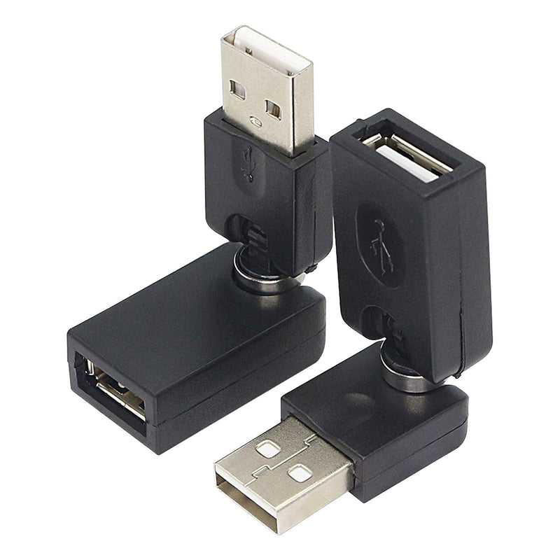 Swivel Usb Adapter, Rotatable Usb 2.0 Type A Male To Type A Female Extension C