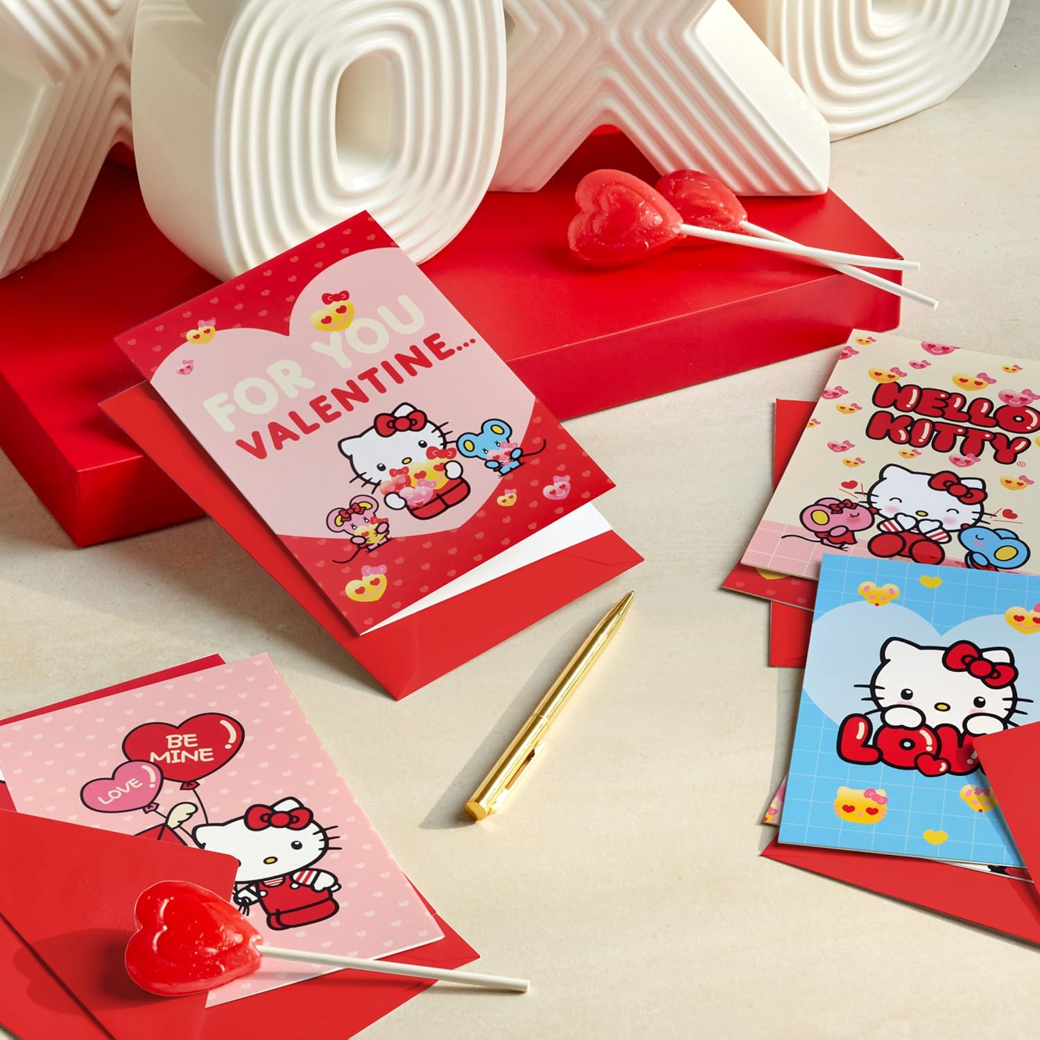 Hallmark Sanrio Hello Kitty Valentines Day Cards for Kids School (36 Classroom Valentines with Envelopes)