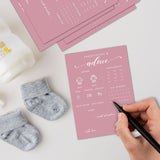 Baby Predictions And Advice Cards, 5" X 7" Minimalism Baby Shower Predictions Cards, Baby Shower Party Games & Activities Favors For Newparents - I08