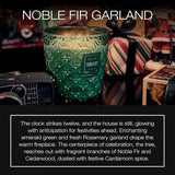 Noble Fir Garland, 3 Wick Hearth Candle, 38 Oz, 80 Hour Burn Time, Coconut Wax Blend, Christmas Scented Candles For Home, Handcrafted In The Usa