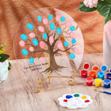 Gender Reveal Fingerprint Tree Boy Or Girl Party Games Baby Shower Guest Book Keepsake Gender Reveal Decoration For He Or She Party Ms To Mr Bride Bridal Wedding Decor Supplies (Baby Shower)