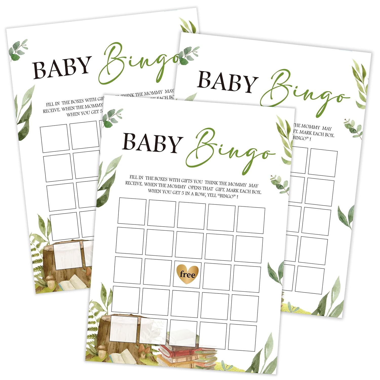 Storybook Baby Bingo Game, Baby Shower Game, Pack Of 30 Game Cards, Gender Neutral Boy Or Girl, Fun Baby Game And Activity - Fa56