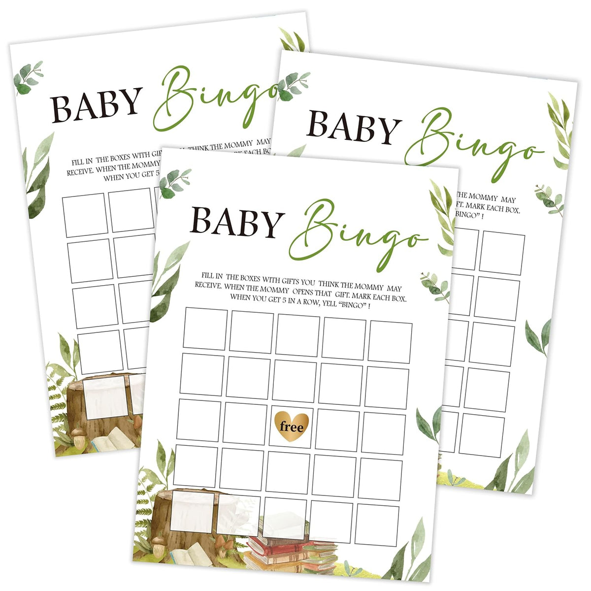 Storybook Baby Bingo Game, Baby Shower Game, Pack Of 30 Game Cards, Gender Neutral Boy Or Girl, Fun Baby Game And Activity - Fa56