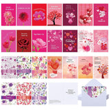 48 Pcs 24 Assorted Styles Religious Valentine‘S Day Cards With Scripture Bible Christian Valentine Cards Bulk Hearts Love Flower Religious Greeting Cardboard With Envelopes