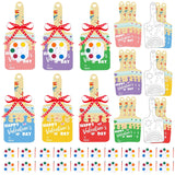 24 Pcs Valentines Day Gifts For Kids Class, Classroom Exchange Cards Mini Watercolor Paint Set, Preschool Art Party Favors, Watercolor Palette School Party Supplies