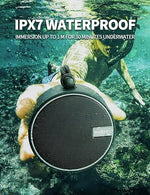 Waterproof Shower Bluetooth Speaker, Clear Sound, TF Card, Suction Cup - Black