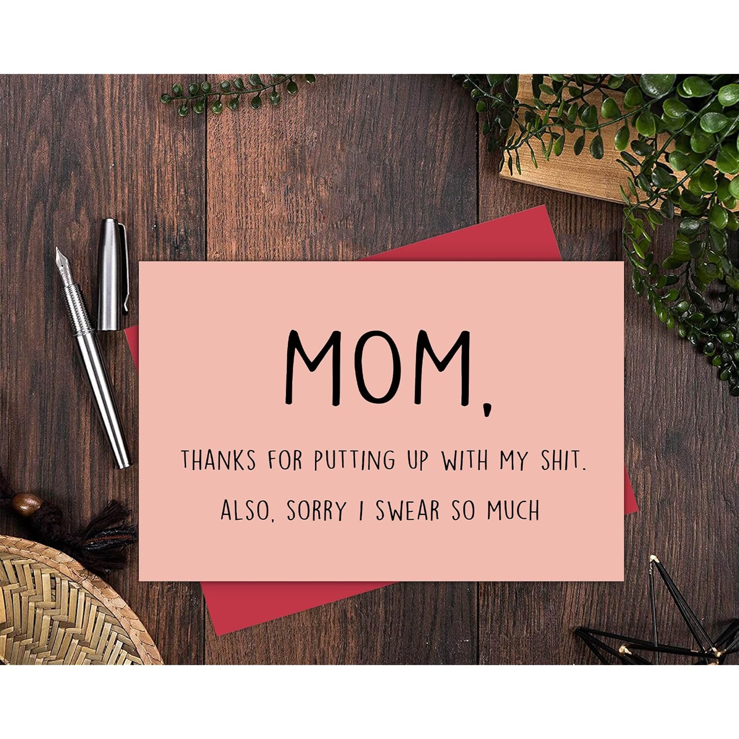 Decolove Sorry I Swear So Much Funny Mother'S Day Card, Mothers Day Card For Mom, Card For Mom