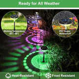 8 Pack Solar Pathway Lights Multicolor Warm White IP67 Waterproof Outdoor Garden Lights