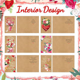 120 Pcs Religious Valentines Day Cards With Envelopes And Stickers Jesus Valentines Christian Greeting Cards Bulk Assorted Blossom Heartfelt For Adults Anniversary Party (Kraft)