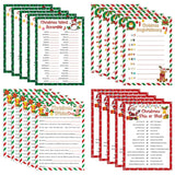 54 Pcs Christmas Party Games Card Set Merry Christmas Trivia Party Game Xmas Holiday Word Scramble Pictionary This Or That Paper Cards For Family Adults Large Group Activities Supplies With Answer Key